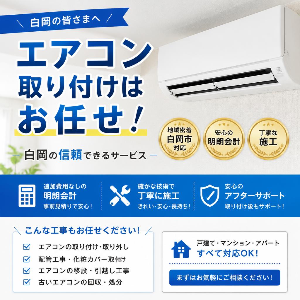 エアコン取り付けはお任せ！白岡の信頼できるサービス