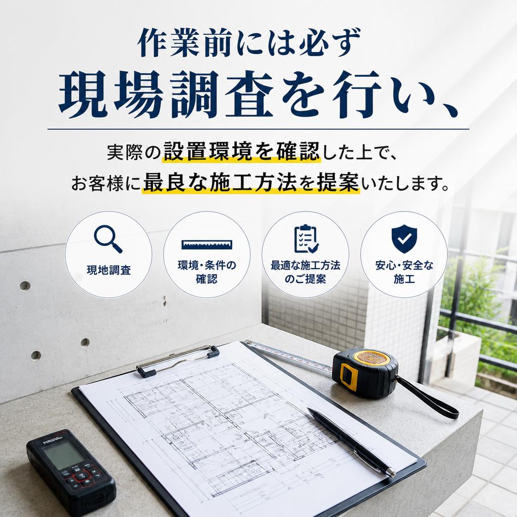 現場調査で安心して施工
