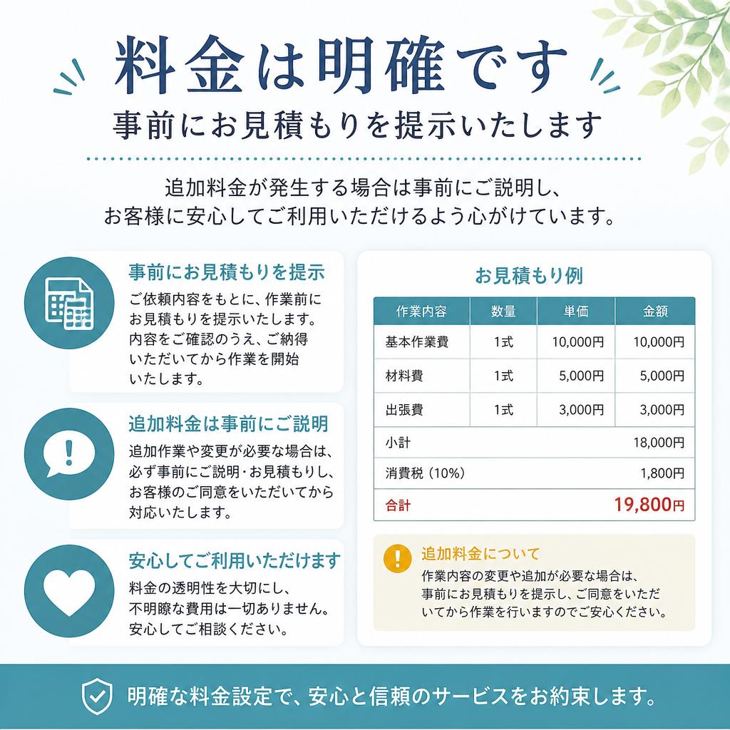 わかりやすい料金体系