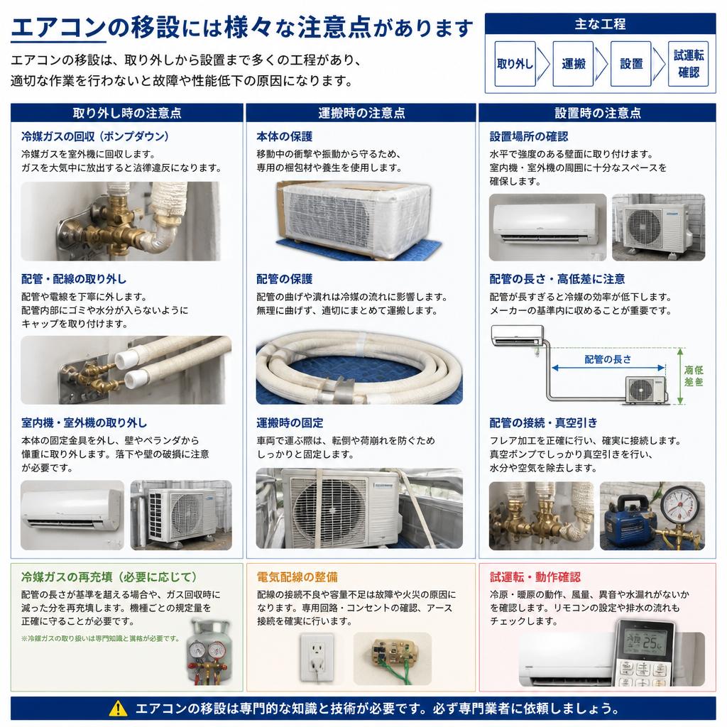 移設の際の注意点