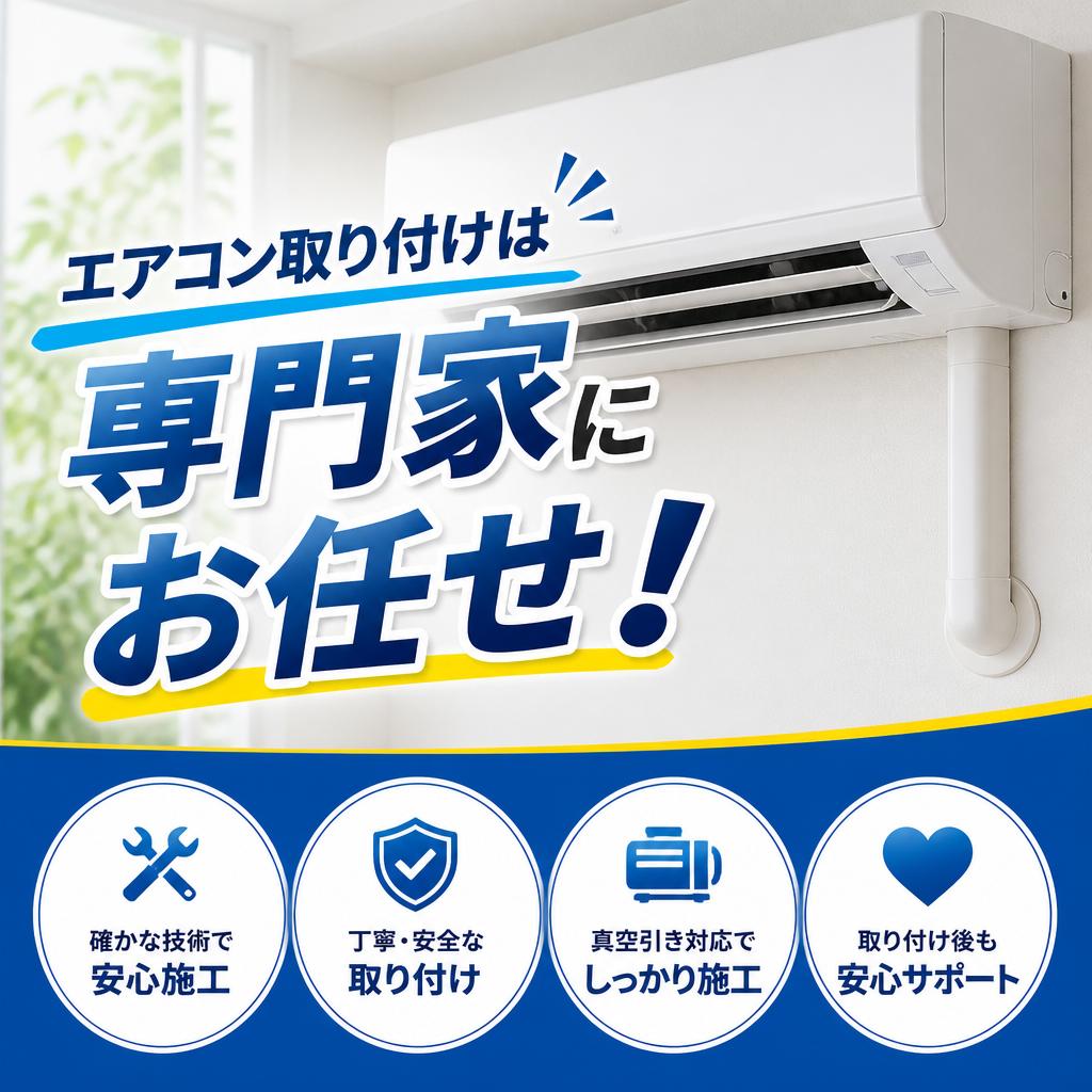 エアコン取り付けは専門家にお任せ！