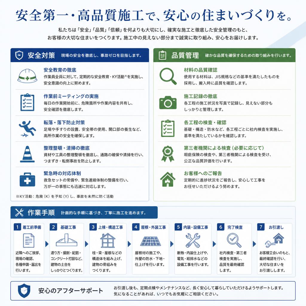 安全な現場管理と施工手順