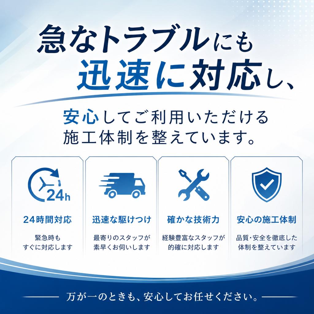 素早い対応でご満足いただける施工！