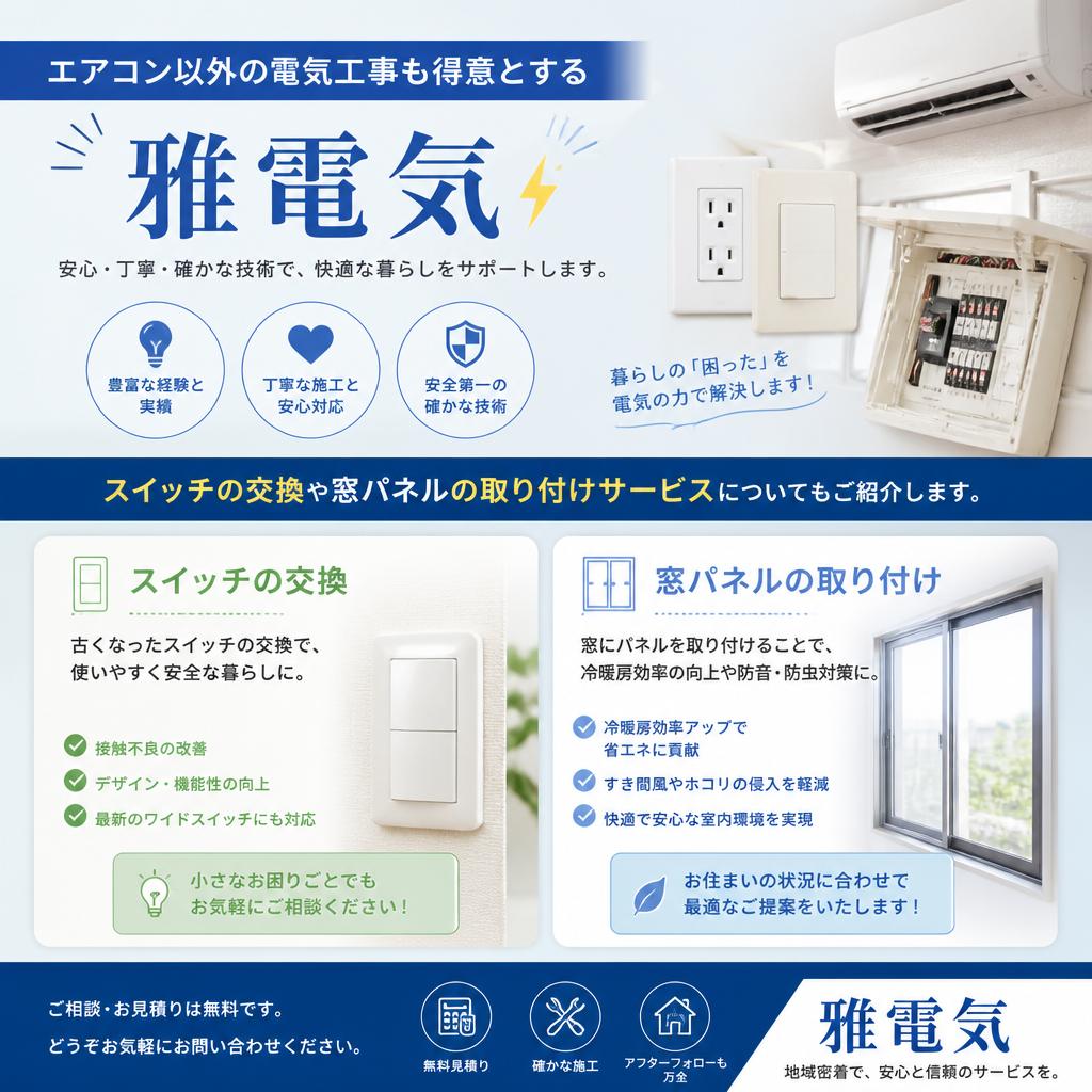 5. スイッチ交換と窓パネル取り付け