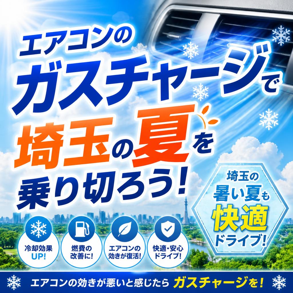 エアコンのガスチャージで埼玉の夏を乗り切ろう！